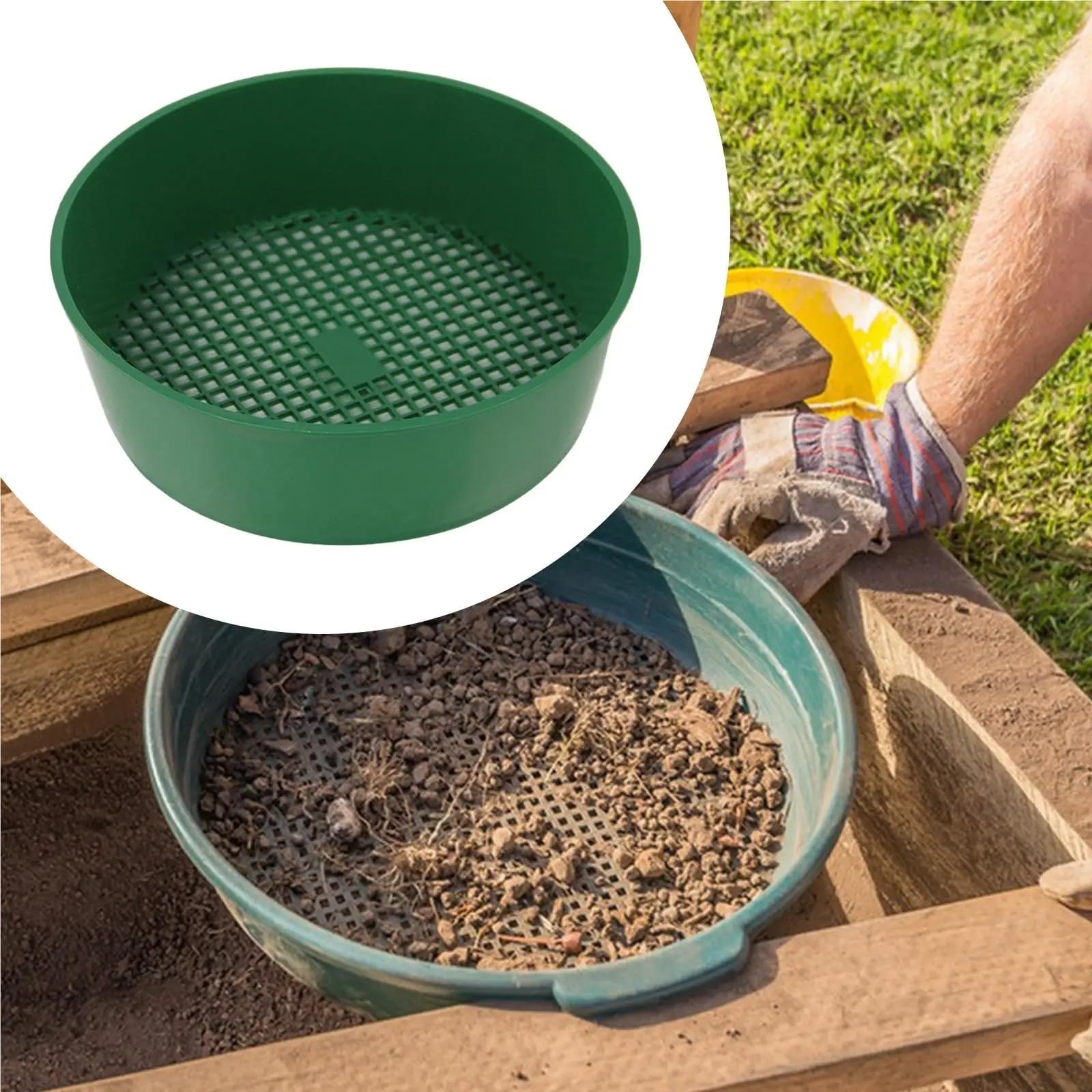 Plastikowe sito do gleby siatka filtracyjna do przesiewania kamienia sitko do ogrodu do ogrodu Bonsai roślina kwiatowa narzędzia do przedszkoli 5 paczek