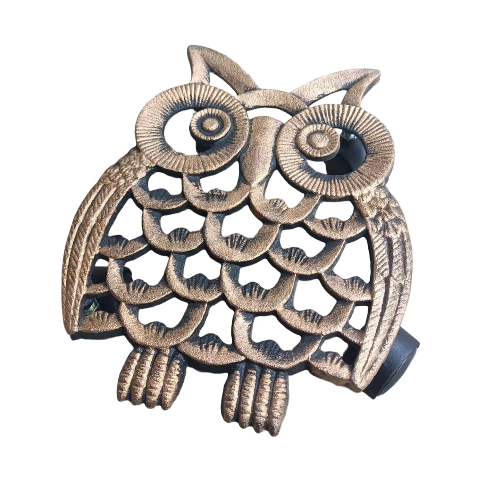 HDOYTXXM Antique Styles Irons Plant Stand with Owl Shape Ornamental Owl Pattern Pots Tray for Christmas Trees and Potted Movable Tray