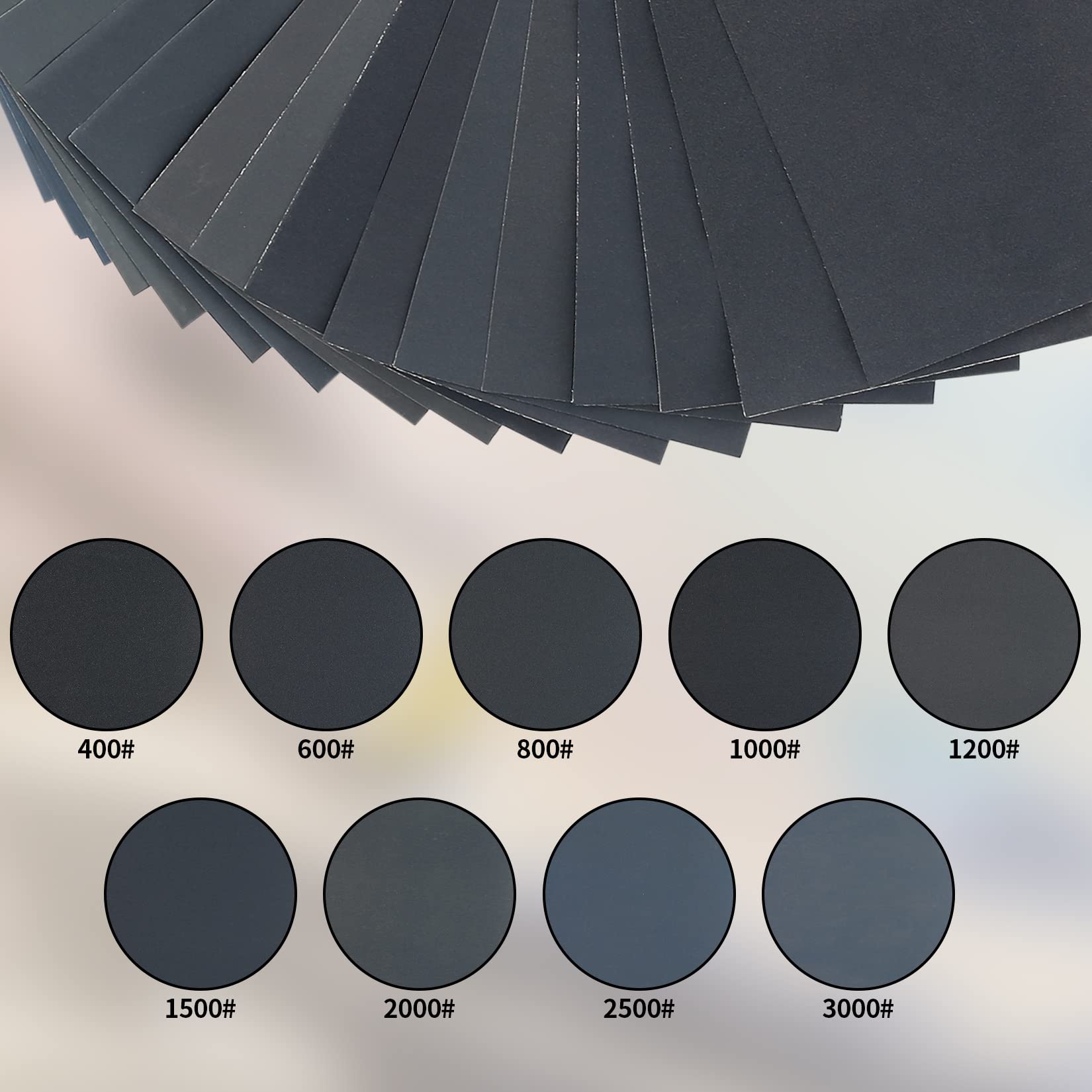 60 stuks schuurpapier, korrel 120, 150, 180, 240, 400, 600, 800, 1000, 1200, 1500, 2000, 2500, 3000, 4000, 5000, droog en nat schuurpapier, voor muur, metaal, auto, houten meubels 60 stuks schuurpapier, korrel 120, 150, 180, 240, 400, 600, 800, 1000, 1200, 1500, 2000, 2500, 3000, 4000, 5000, droog en nat schuurpapier, voor muur, metaal, auto, houten meubels
