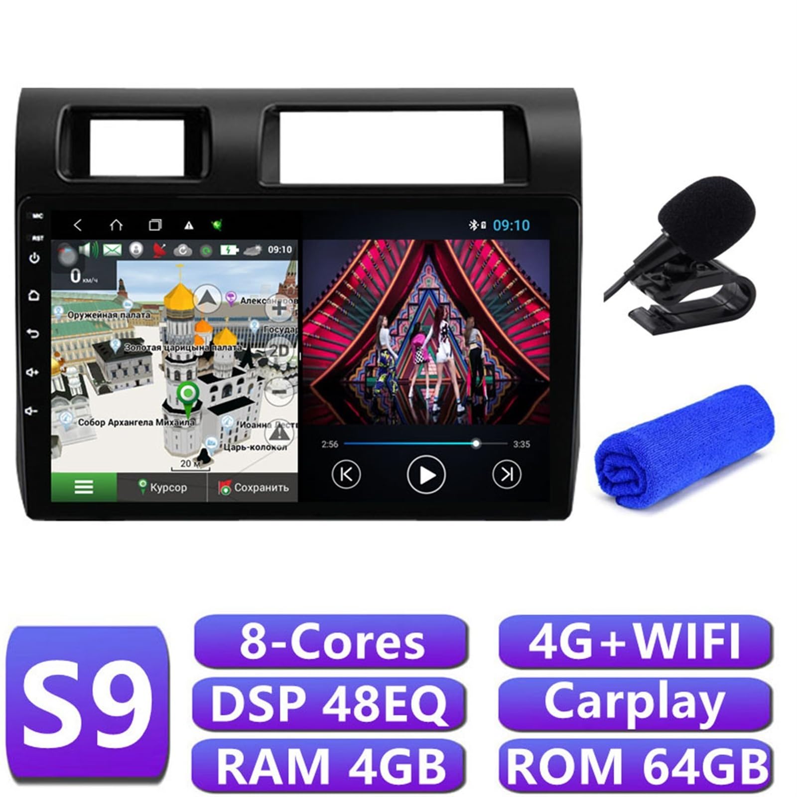 4G DSP 8-rdzeniowa nawigacja GPS dla Audio Stereo wideo