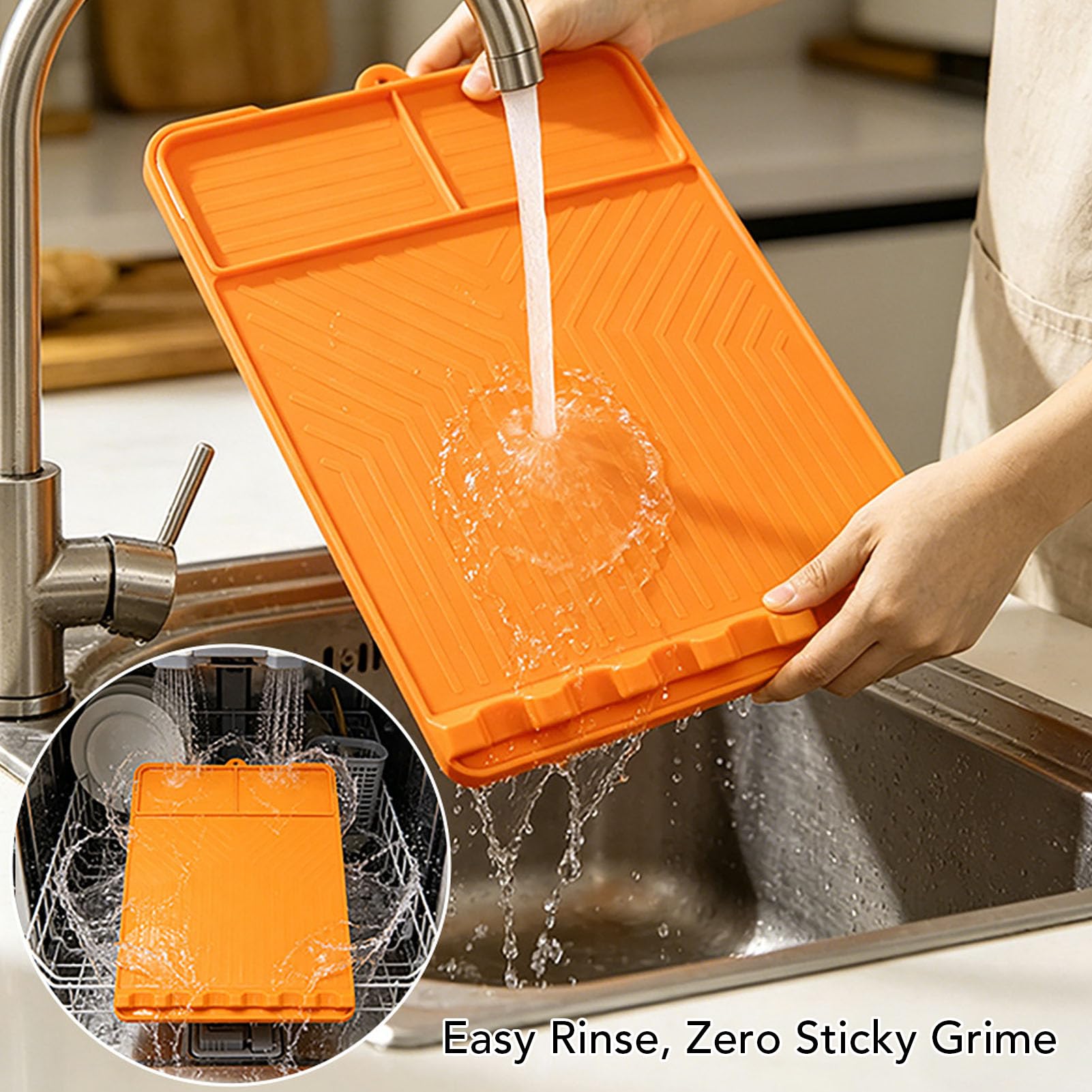 Haofy Tappetino Porta Spatola in Silicone da 15,75 Pollici | Mantiene Spatole e Pinze, Non Rotolano Via, Resiste Al Calore Elevato, Si Pulisce Facilmente con le Salviette, per Ripiano