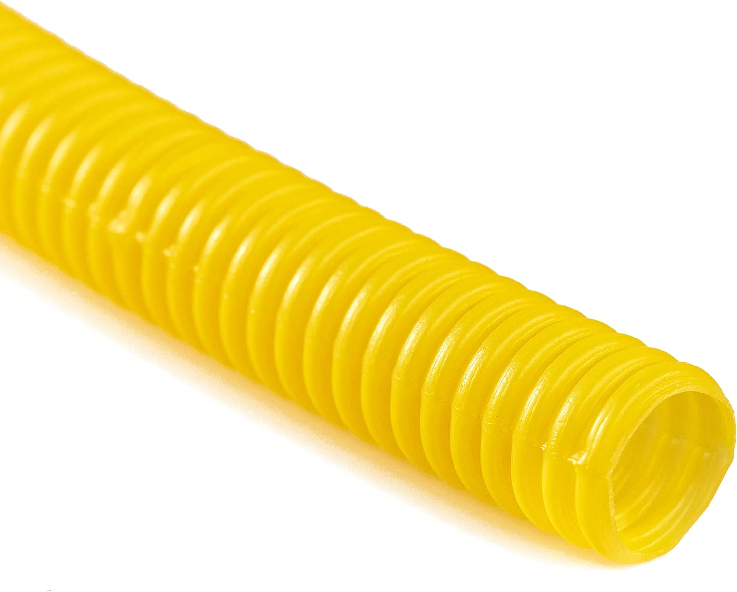 1.5" x 100 ft. ShurTek® Flexible Corrugated Yellow LDPE Non-Split Tubing Wire Loom