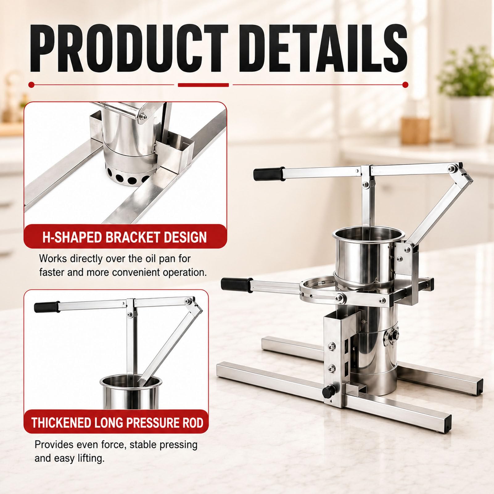 Prensa de acero inoxidable para albóndigas de carne y pescado 16cm/6in-A