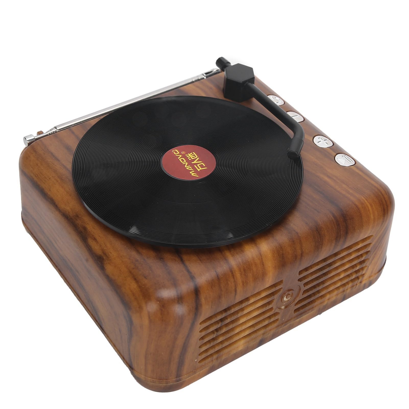 Tbest Mini Reproductor de Discos de Vinilo Retro, Altavoz Inalámbrico con, Subwoofer de Alta Definición, Caja de Voz, Tocadiscos y Accesorios