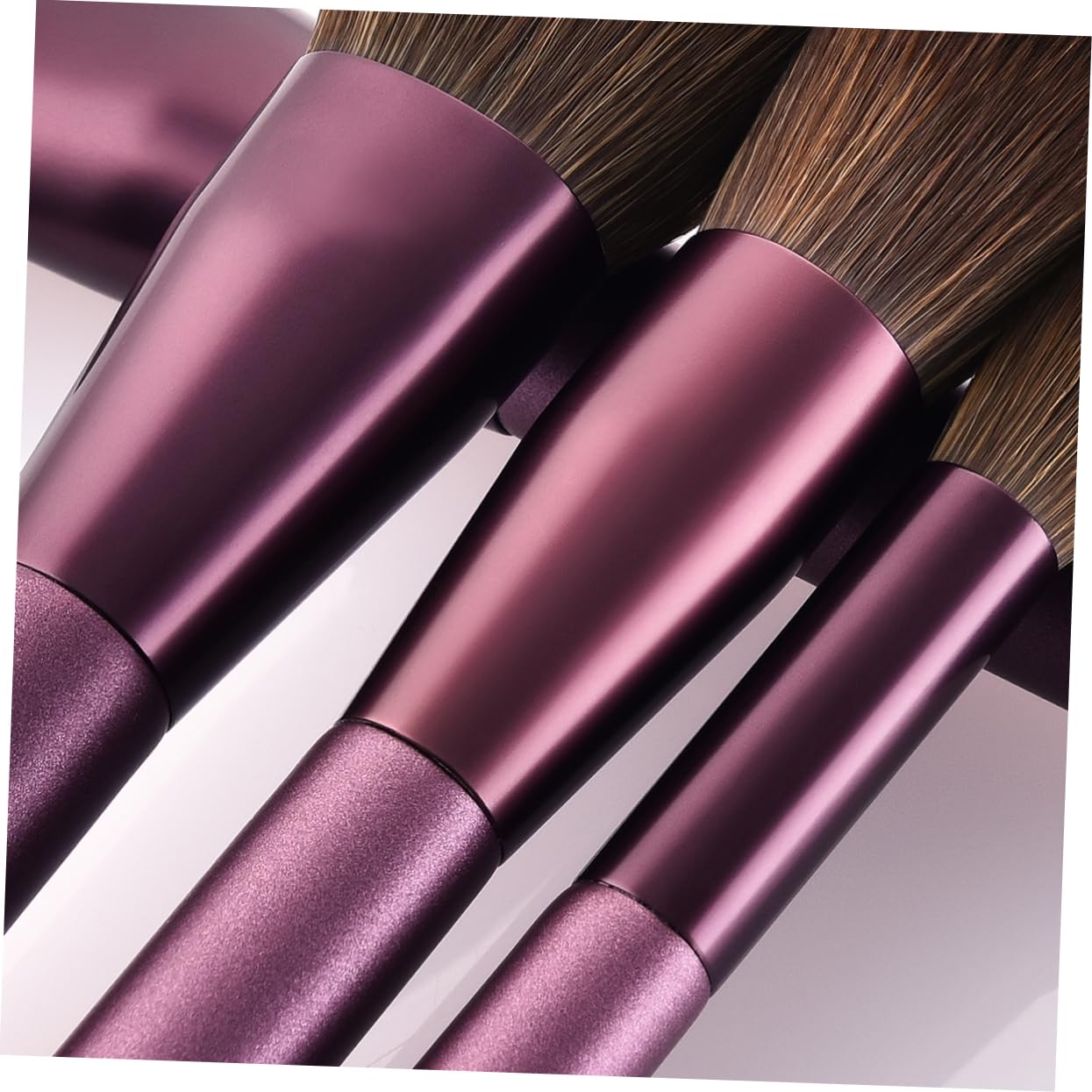 Set di Pennelli per Make-up 12 Pezzi T-12-063 in Nylon e Legno | Uso Quotidiano e Professionale, Finitura Porpora, Presa Facile, Risultato Uniforme, per Donna e Fidanzata