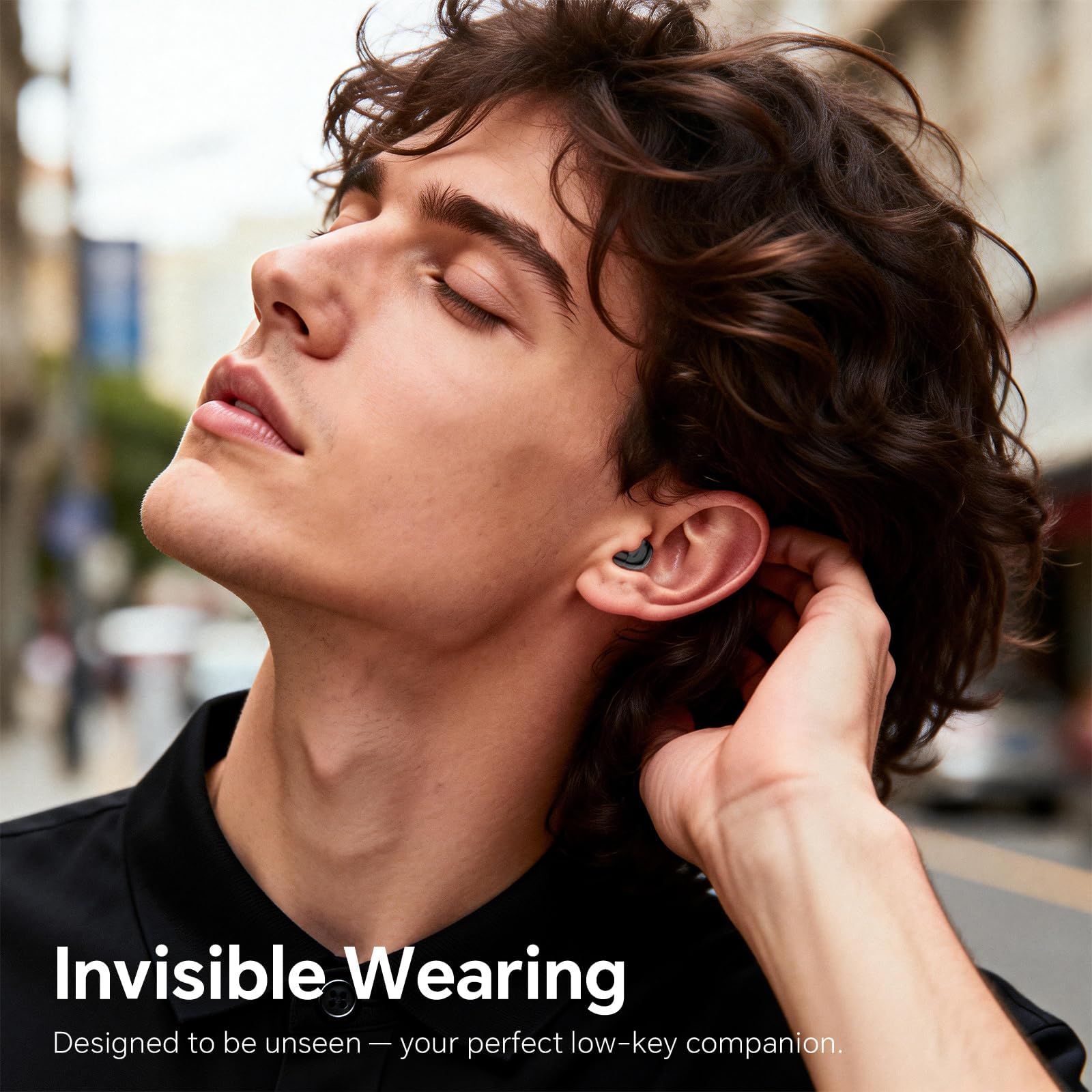 Juego de auriculares invisibles inalámbricos 2 en 1, Bluetooth, ocultos para dormir de lado, auriculares planos para dormir de lado, mini auriculares para canales auditivos pequeños para iPhone