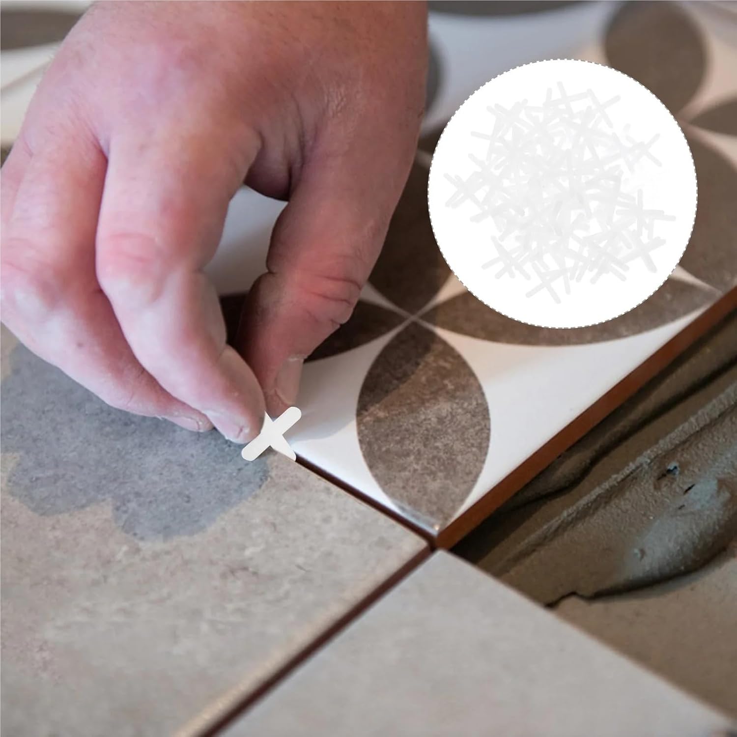 Tile Spacers 600-2000pcs 2mm Thickness Reusable Ceramic Floor Wall Pool Grouting Tools For Marble Porcelain Tiles Building(2000pcs)