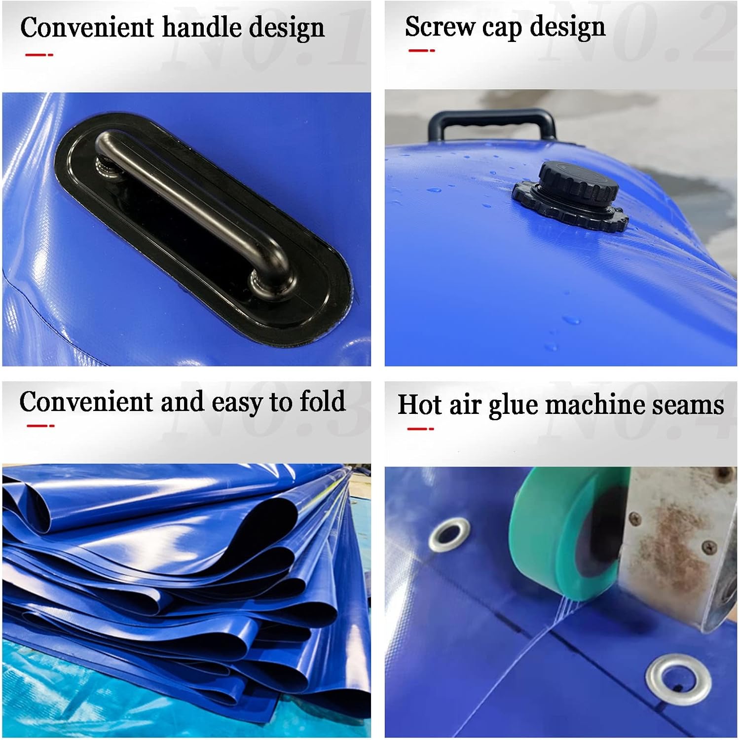 Foldable Water Storage Bag，Portable Rain Barrel, Collapsible Water Storage Tank, Outdoor, Garden and Farm Water Storage Container，Water Storage Bag Tank with Faucet