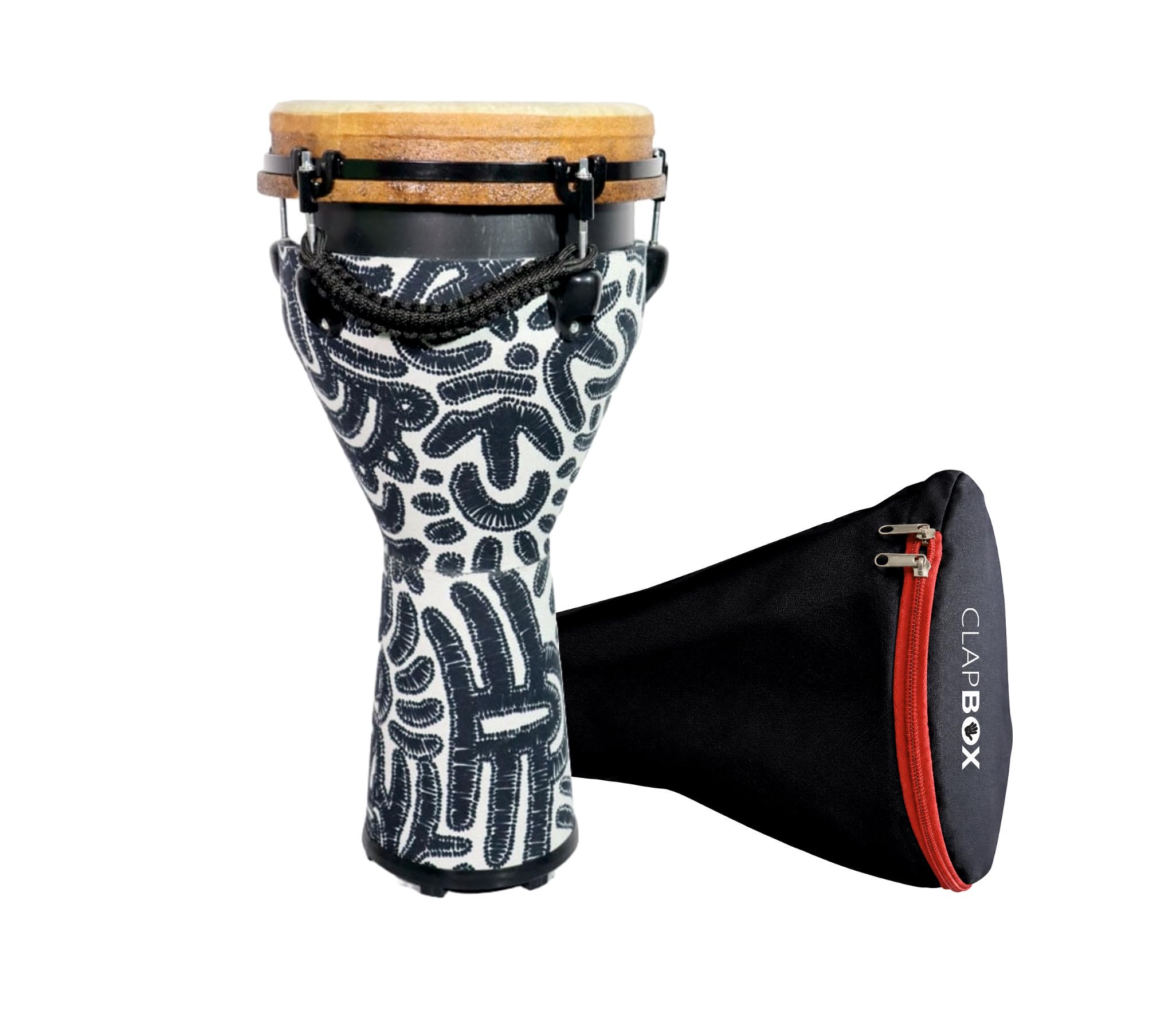 Clapbox Djembe DB-107 Fiber Skin (10 inches) - Machine Head tuning with BAG-image-20