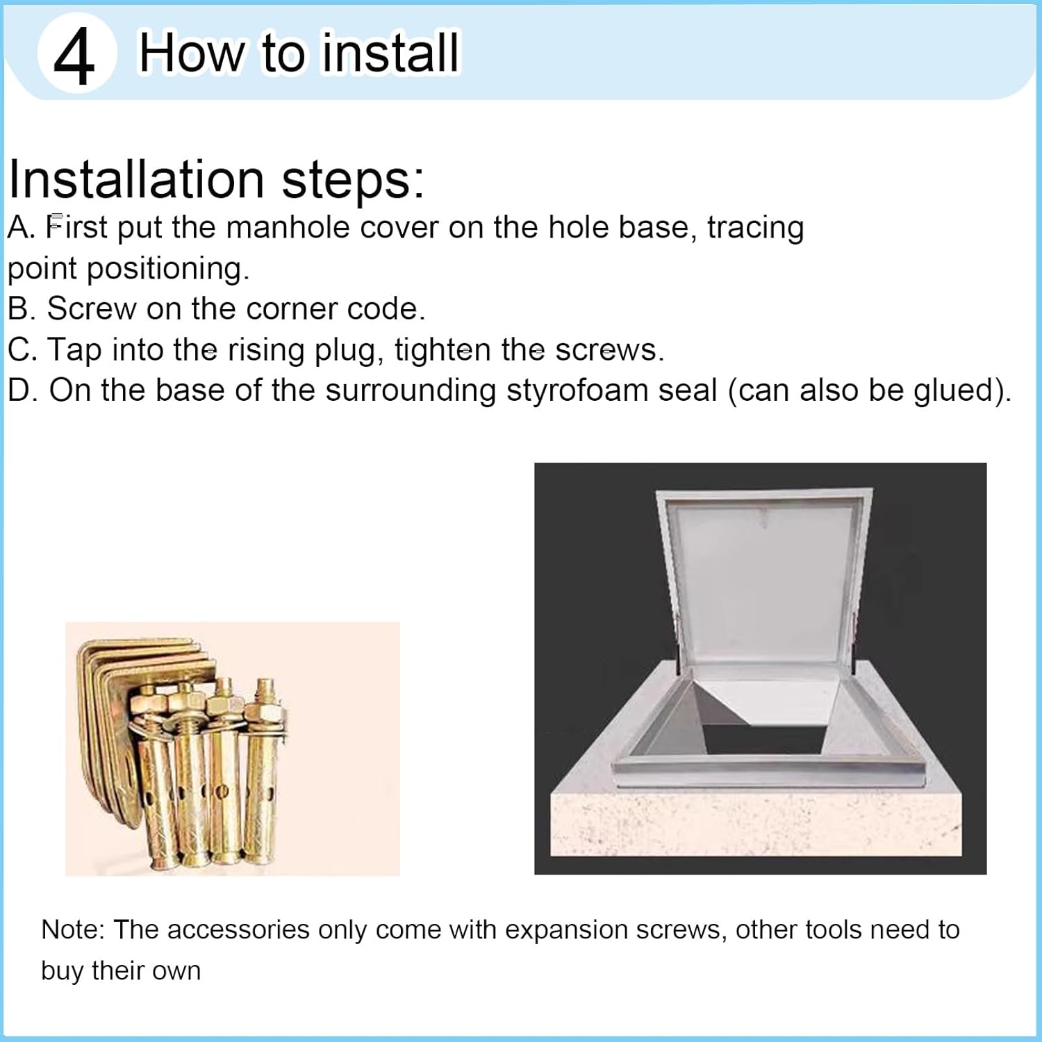 Roof Access Hatch, Commercial Galvanized Roof Steel Security Door with Switch Type Handle, Cellars Exit Cover Hatch Door(Gray, Inner Diameter:27.6in)