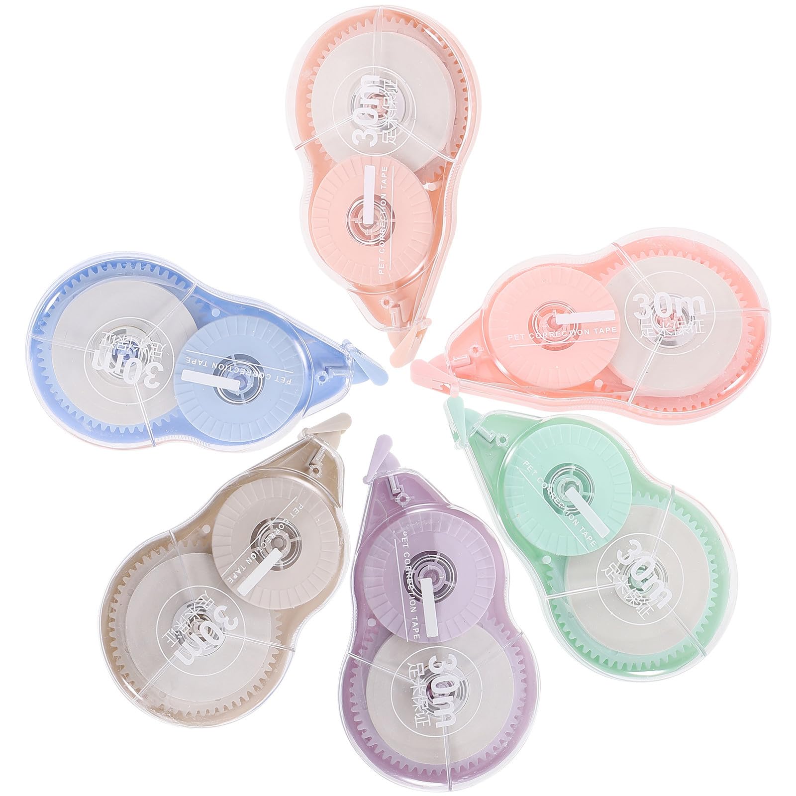 VILLCASE 5 Ensembles Ruban Correcteur Étudiant Surligneurs Pastels Néon Sec Rubans Correcteurs Bureautique Accessoires Les Étudiants Étudient Les Outils Papeterie 6 Pièces * 5