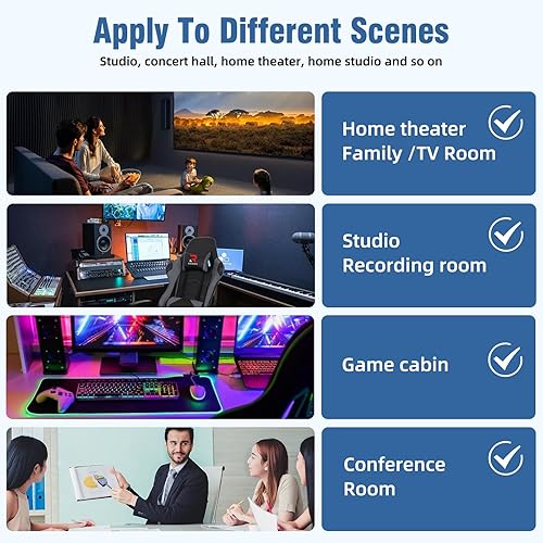 Miniatura 7 de Paneles acústicos de espuma para paredes, paneles absorbentes de sonido, paneles insonorizados de alta densidad resistentes al fuego para grabación