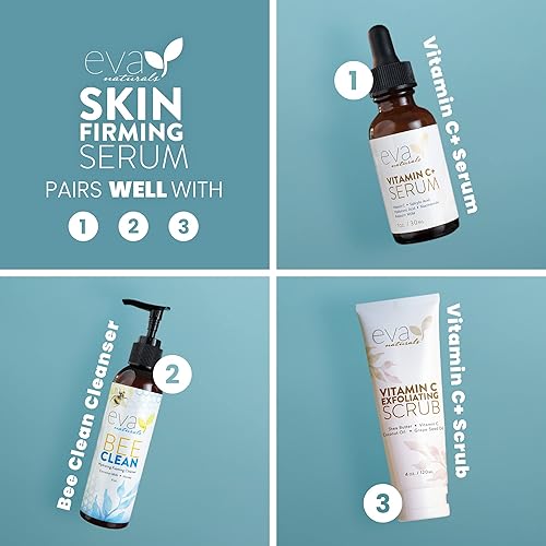 Miniatura 8 de Eva Naturals Suero reafirmante de la piel de 1 oz suero de día o noche reafirma instantáneamente la piel suelta y afina las arrugas con aminoácidos