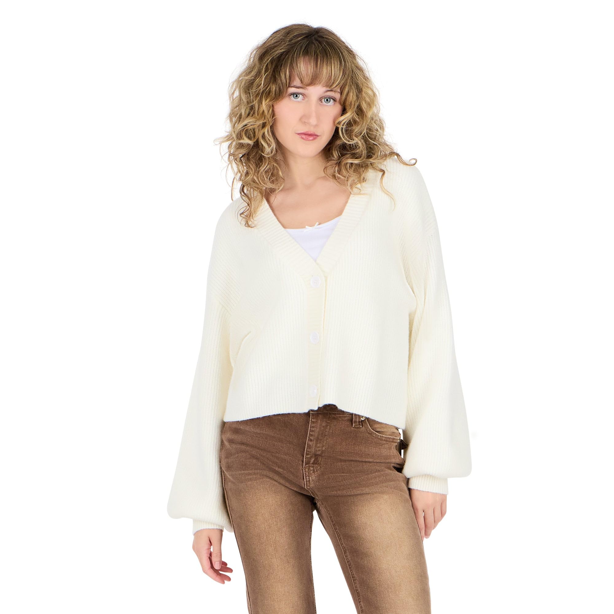 Forever 21 Womens Chunky Cropped Cardigan