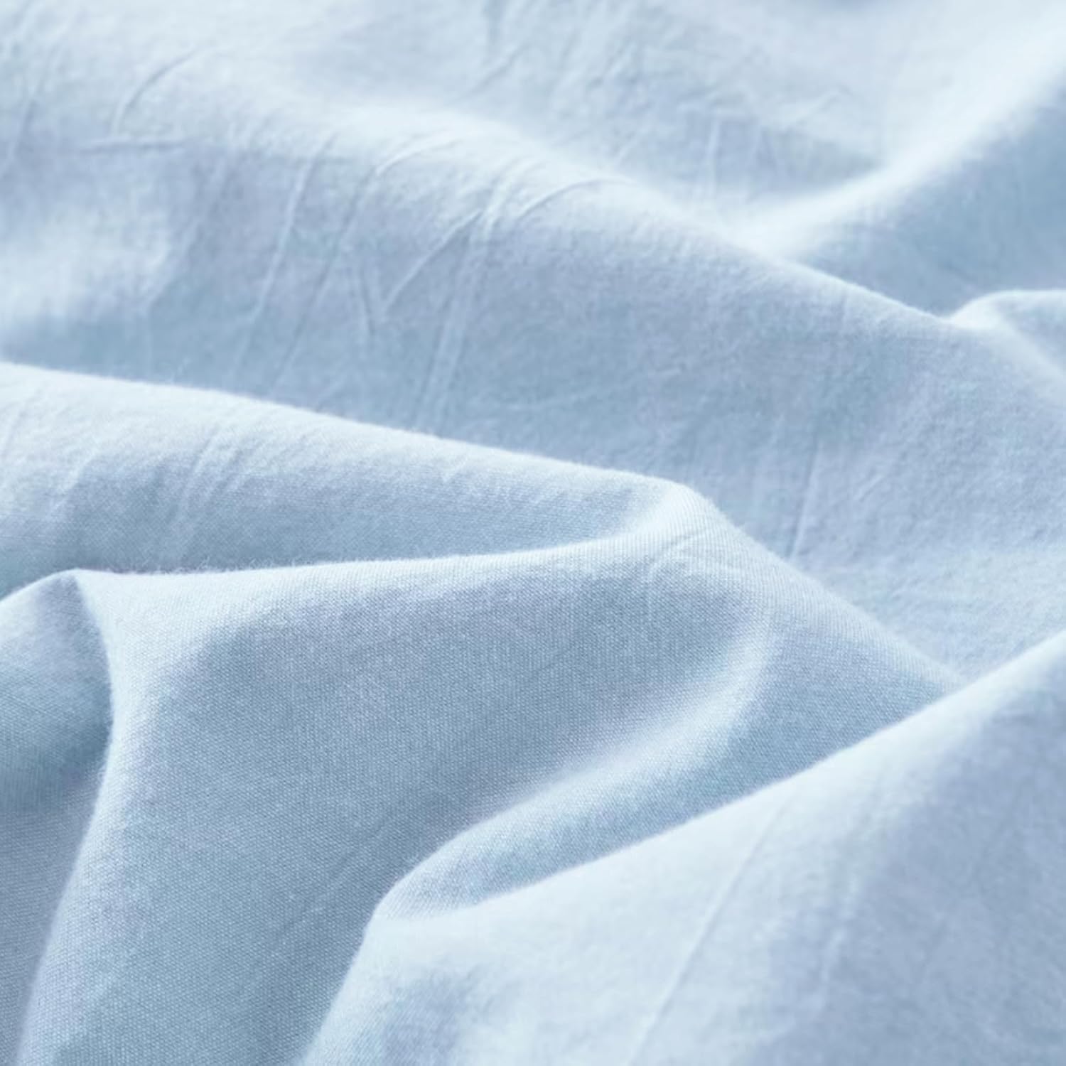 Duvet Cover 1 PC, Extra Long Staple Egyptian Cotton Quilt Cover, Soft, Breathable 1000 Series with Hidden Zipper Closure 100% Egyptian 90x90 (Full/Queen) Size Light Blue
