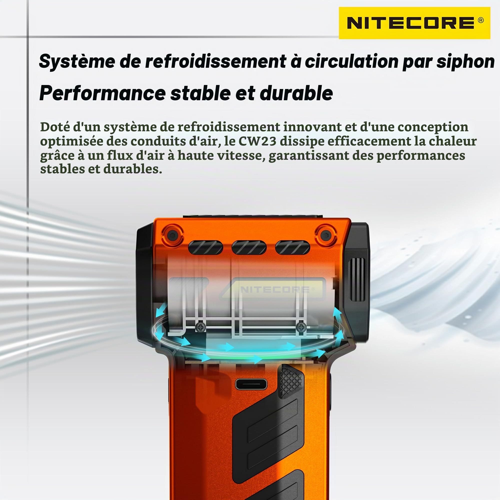 Nitecore CINEWIND CW23 Ventilateur de poche pour photographie à vide Orange