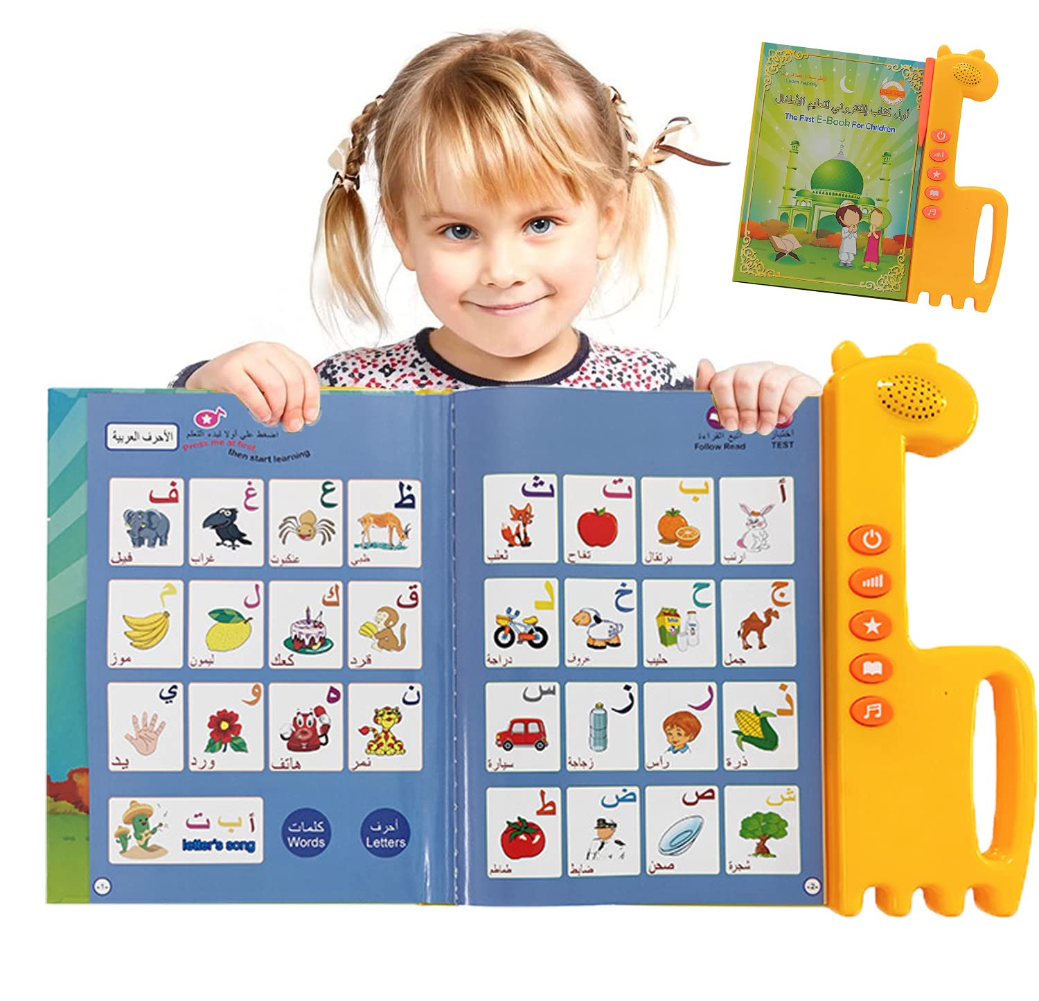 Buy Learning Toys for Toddlers Kids, Learn Arabic/English Talking Sound Book, Bilingual Toy