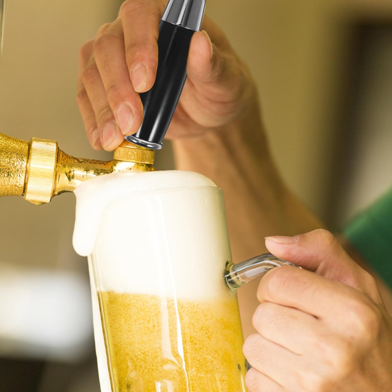 Didiseaon Plastic Metal Beer Tap Handle Replacement Kegerator Tap Handle for Faucets Sleek Design for Easy Installation and Use