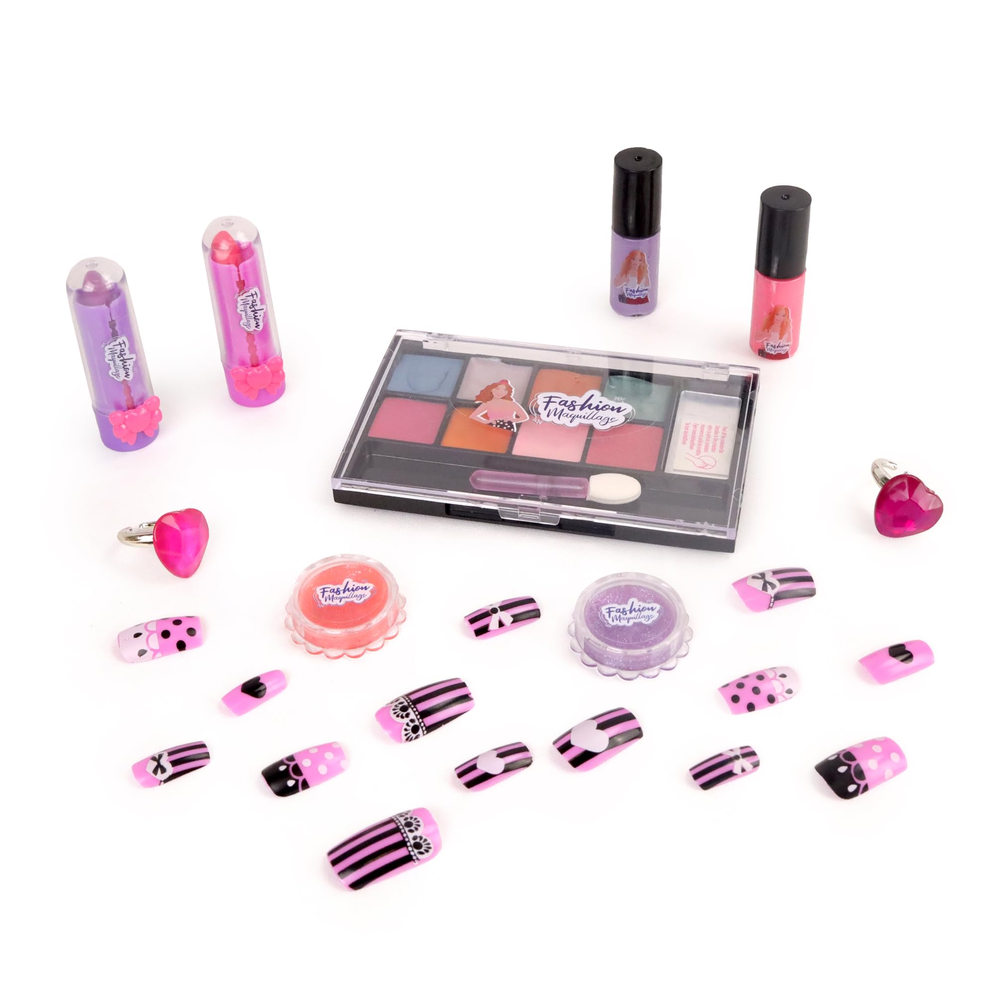 Beauty-Koffer - Make-up - 258009 - Rosa - Kunststoff - Spiel für Kinder - Nägel - Schönheit - Empfindliche Haut - Getestet von einem französischen Labor - Ab 5 Jahren
