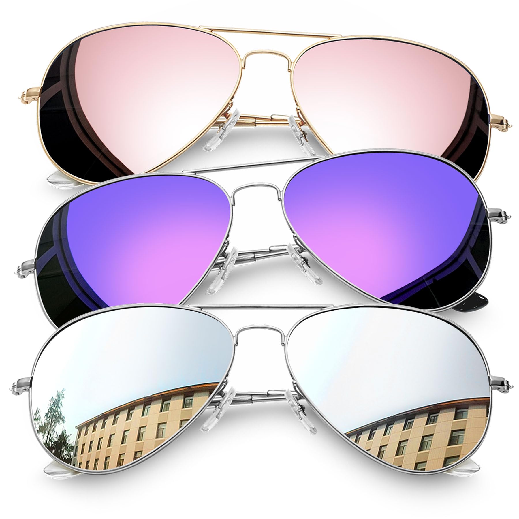 Joopin Bulk Trendy Aviation Sunglasses Polarized UV Protection Retro Sun Glasses Cool Sunnies Fashion Shades