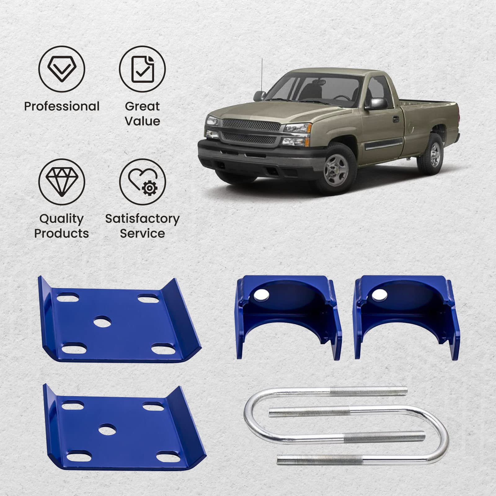 Performance zestaw tylnej klapy do 88-98 Chevy GMC C1500 15.2 cm Drop