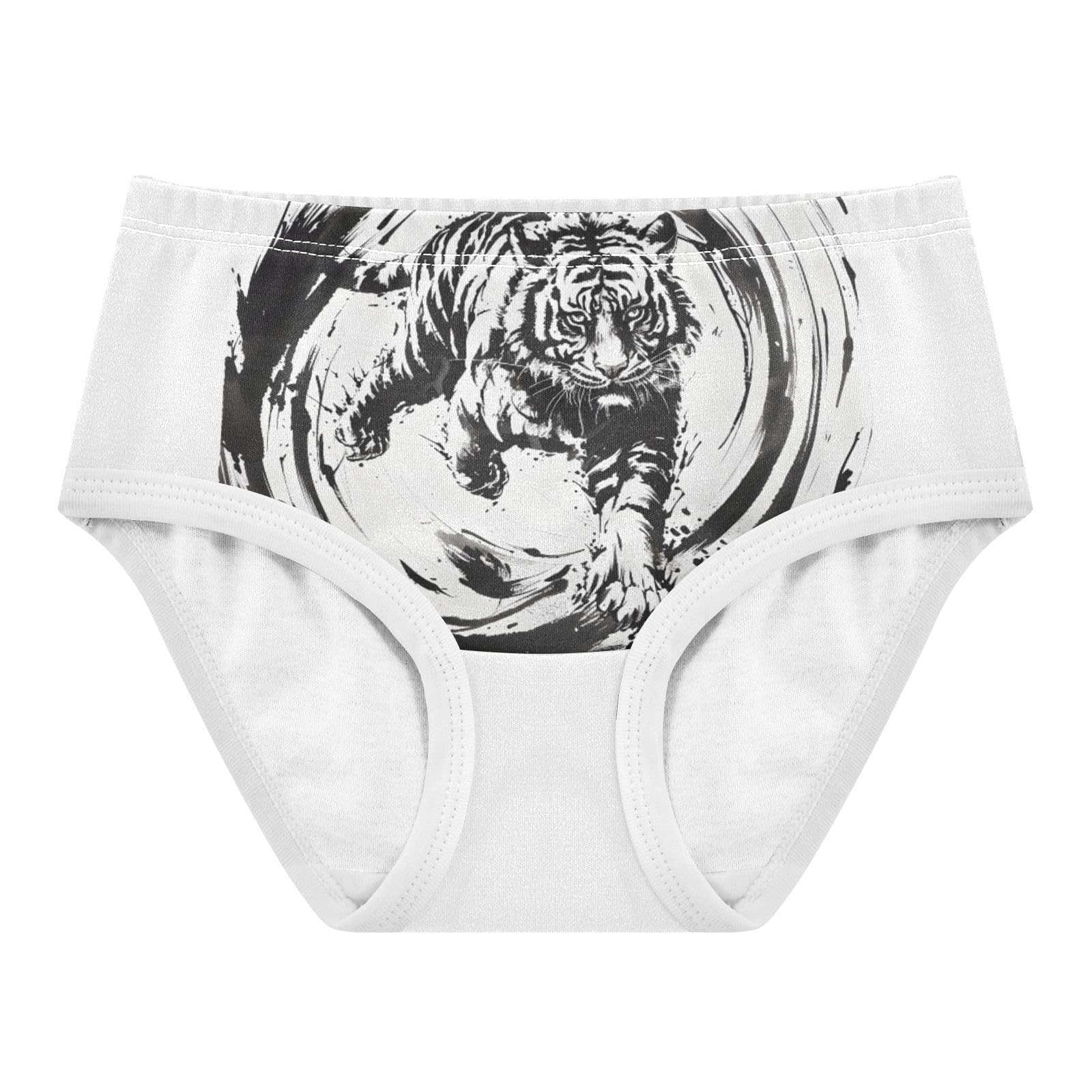 ALAZA Toddler Girls Cotton Hipster Underwear Soft Tiger Abstract 2 Pack 2T