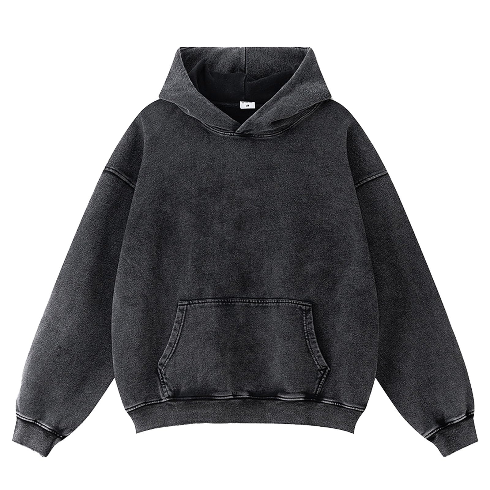 Felpe con cappuccio oversize da uomo Pullover Felpa lavata con acido Felpa vintage Baggy Streetwear Athletic Top Loose Fit Manica Lunga Felpe con cappuccio Hip Hop Felpa con cappuccio Pullover Leggero