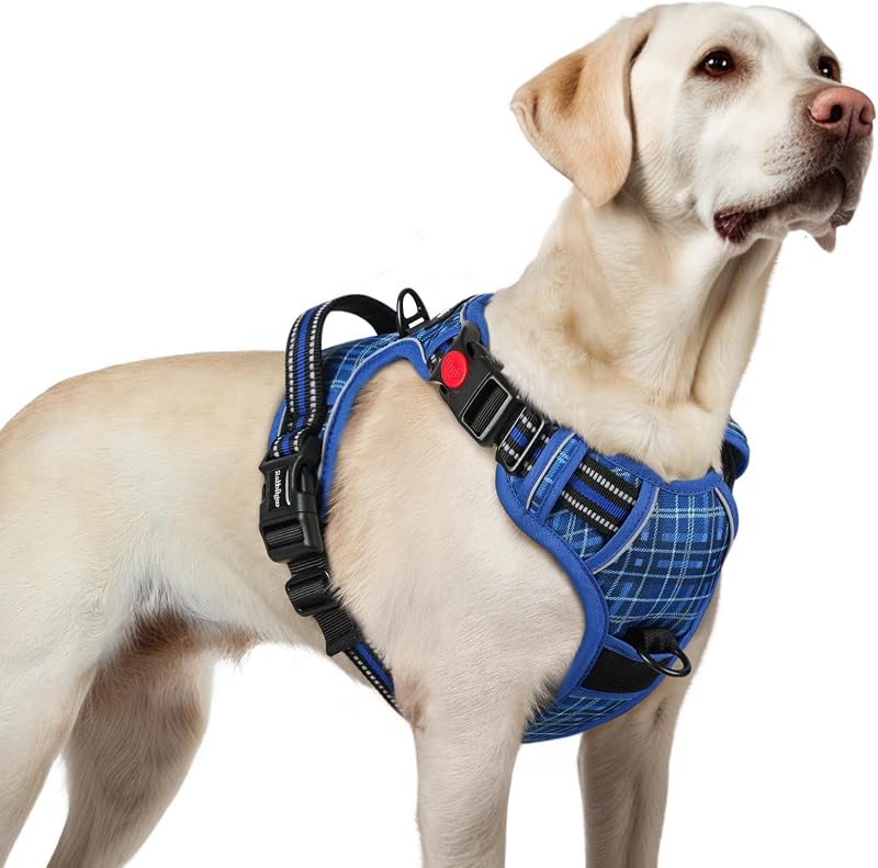 Peitoral vest para cães grandes rabbitgoo com 3 fivelas e tiras ajustáveis