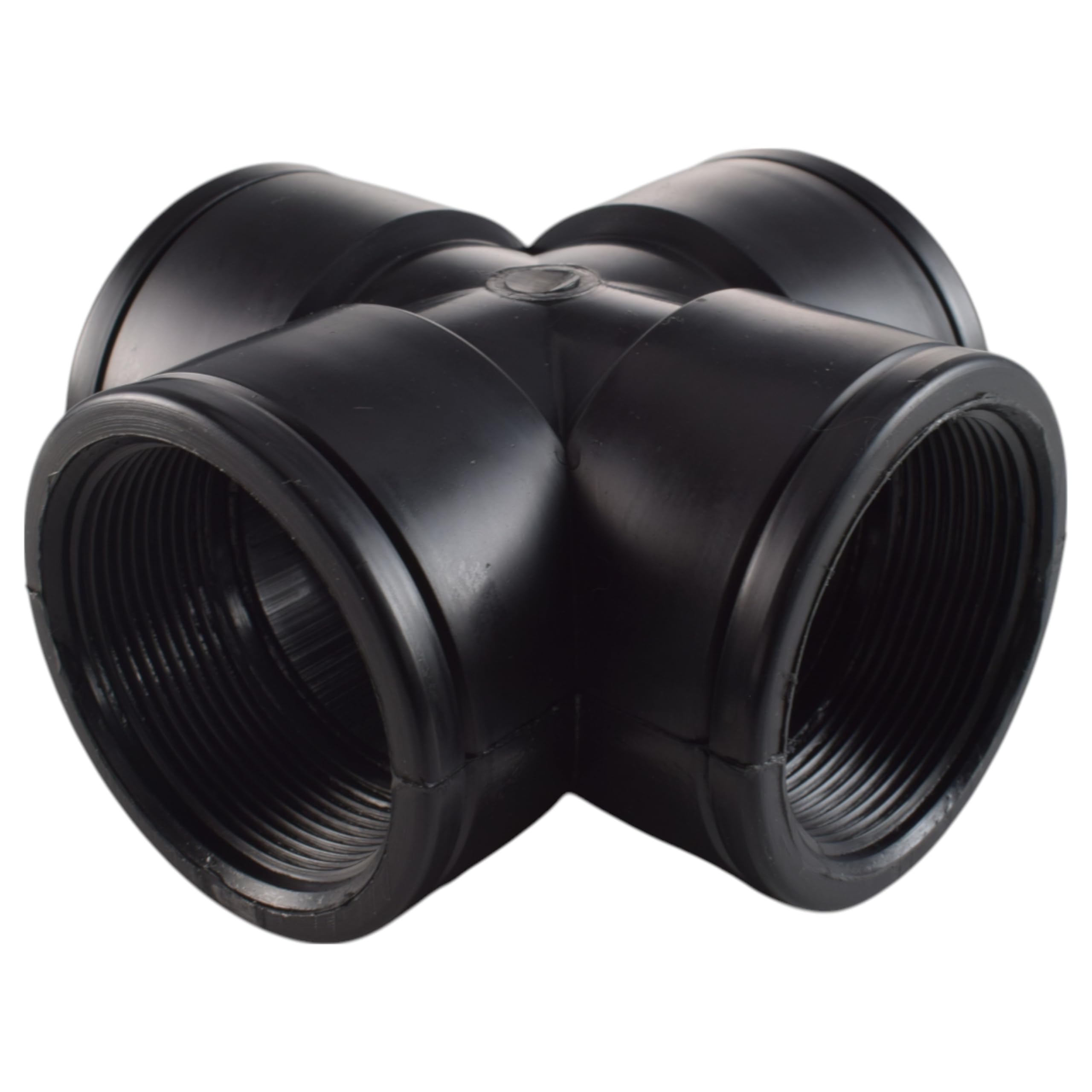 Cost Wise Men's Black 2" Bsp /Fe Threaded Water Pipe Fittings Elbow,Tee Coupler (Fe Cross-4 Way)
