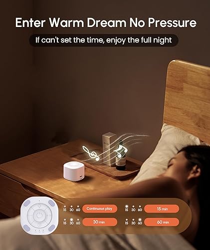 Miniatura 4 de Mini máquina de sonidos portátil con 20 sonidos de ruido blanco, máquina de sonidos para dormir, temporizador de 153060 minutos para viajes,