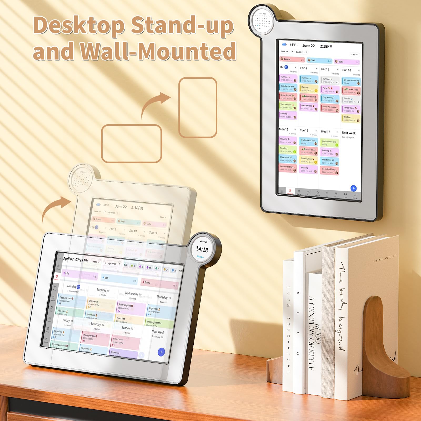 Digitaler Kalender, elektronischer Kalender mit 10,1 Zoll Touchscreen, intelligenter Kalender für Arbeit und Familienplaner, funktioniert auch als digitaler Bilderrahmen, Geschenke für Frauen und