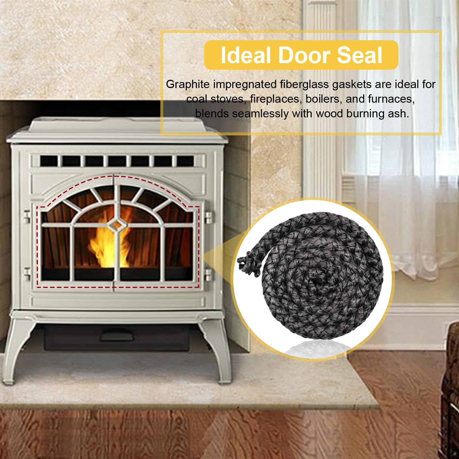 Amazon.com: Adviace SRV7034-177 Stove Door Gasket Rope for