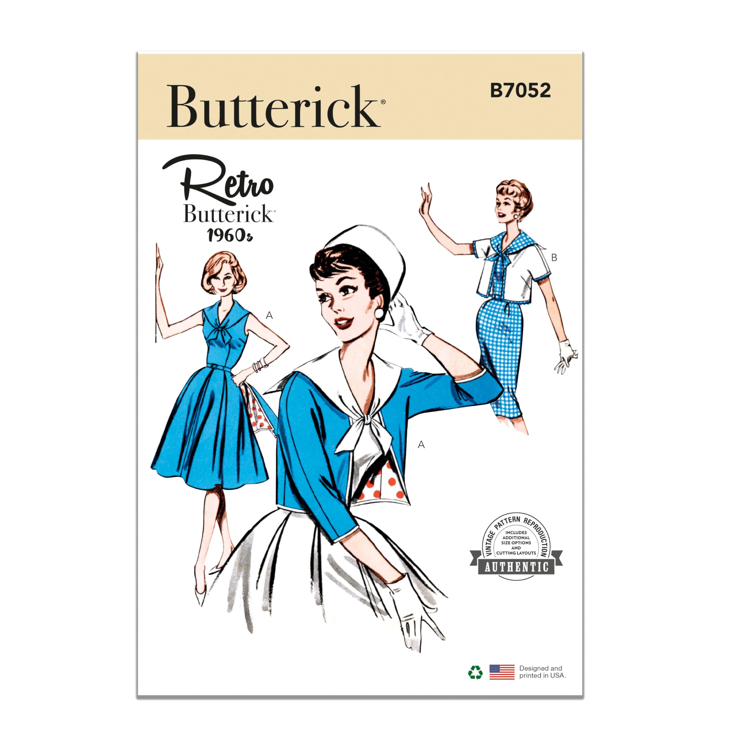 Butterick Sewing Pattern B7052K5 Misses' Dress and Jacket K5 (8-10-12-14-16)