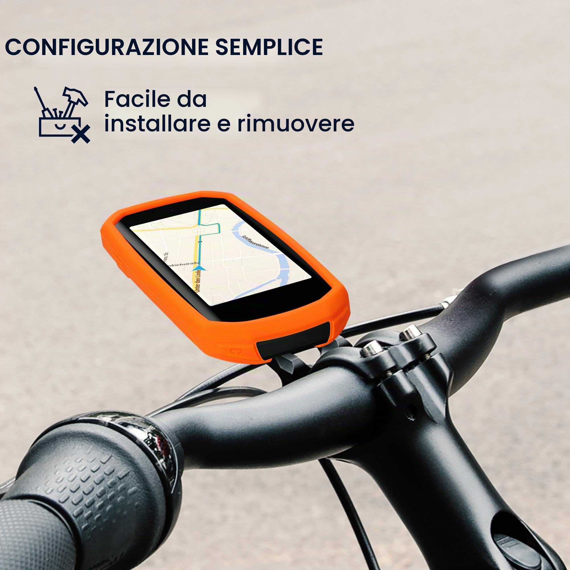 kwmobile Custodia Compatibile con Garmin Edge 1050 Cover Navigatore Bici - Custodia Protettiva Ciclocomputer GPS con Anello Portachiavi - in Silicone
