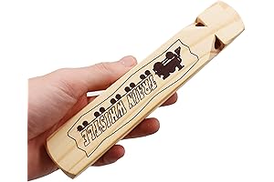 MYUBWTF Solid Wood Train Whistle 4 Tones Blowless Noisemaker