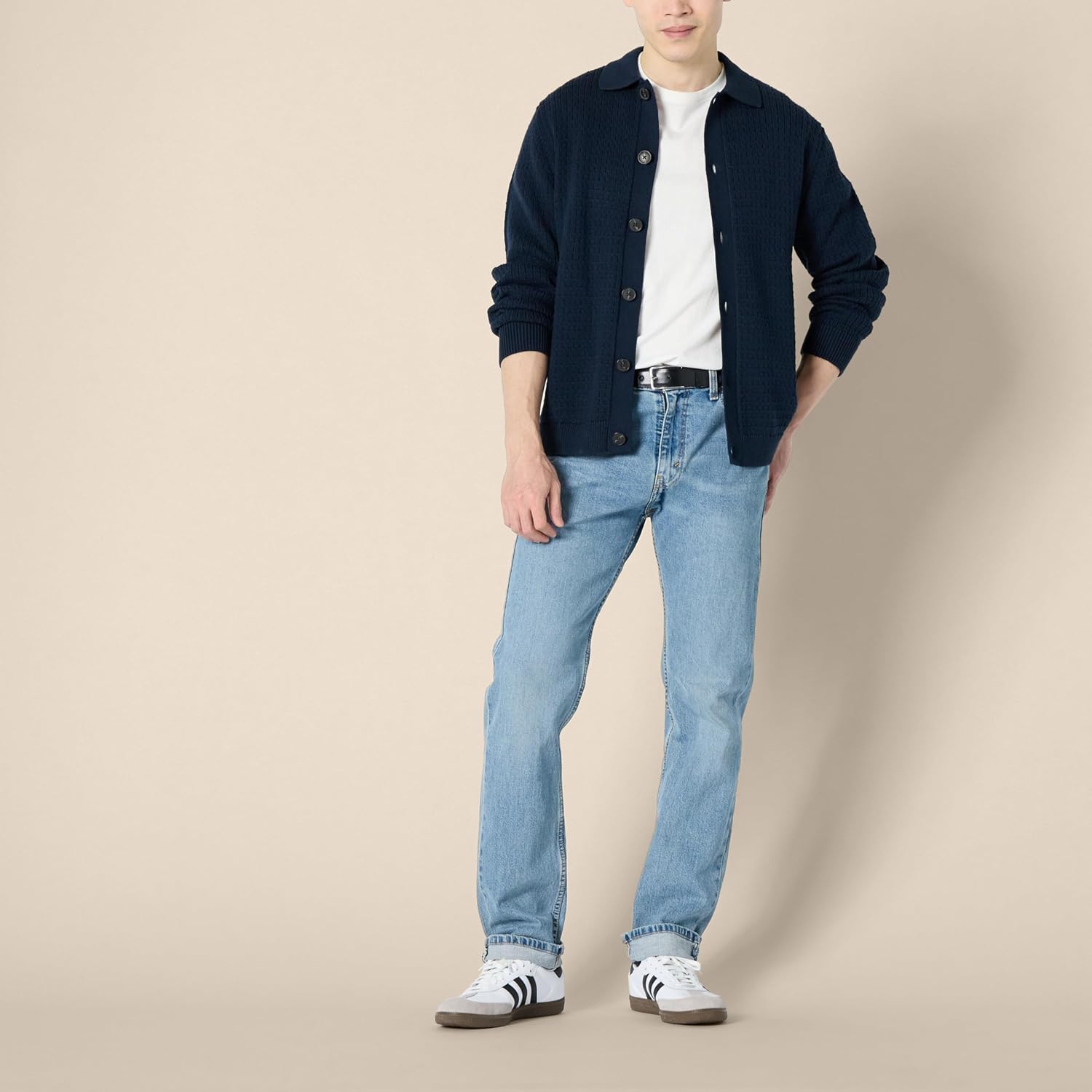 Amazon Essentials Men's Relaxed-Fit Collared Cardigan Sweater - Image 4