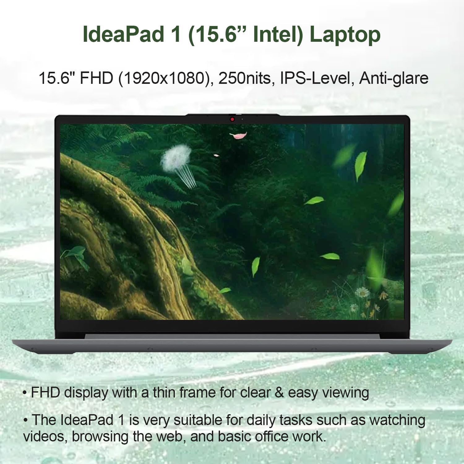 Lenovo Laptop for Business and Student with Lifetime Office 365, IdeaPad 15.6" FHD, 32GB DDR4 RAM, 1TB PCIe SSD, Intel Dual-Core, WiFi 6, Bluetooth 5.2, USB-C, WiFi 6, Windows 11, Gray