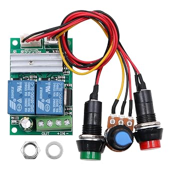 DollaTek 6V 12V 24V DC 3A DC Motor Speed Controller PWM Speed Adjustable Reversible Switch DC Motor Driver Reversing