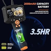 Vista 4 de Daxiongmao Cámara endoscopio con luz, boroscopio HD 1080P con 8 luces ajustables, cámara de serpiente impermeable IP67, ideal para inspeccionar