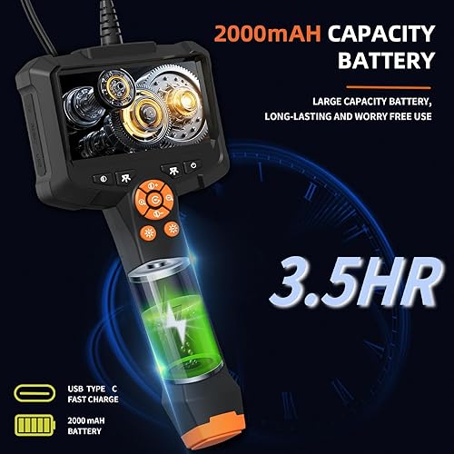 Miniatura 4 de Daxiongmao Cámara endoscopio con luz, boroscopio HD 1080P con 8 luces ajustables, cámara de serpiente impermeable IP67, ideal para inspeccionar