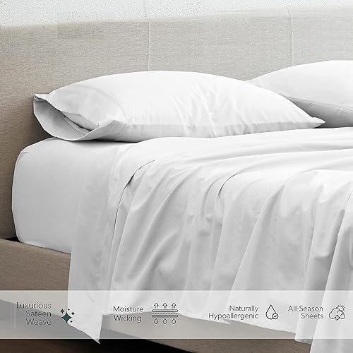 Miniatura 3 de Juego de sábanas cortas para caravana, sábanas cortas de tamaño Queen para caravana, sábanas cortas tamaño Queen de 400 hilos, 100% algodón egipcio,