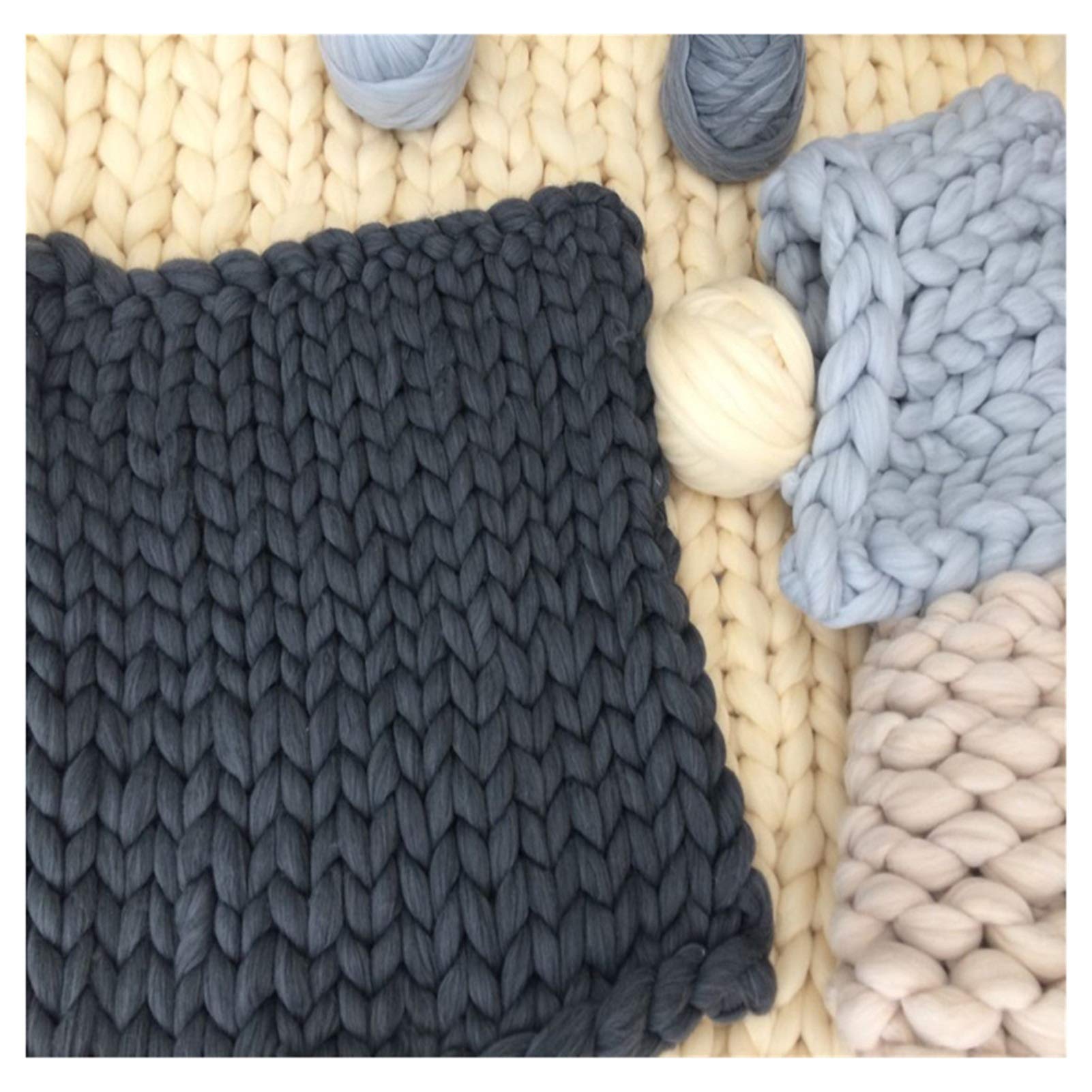 Dicke Wolle Zum Häkeln 1000g pro Kugel Super Chunky Arm Strick-Garndecke-sperrige Garn-Nachahmung Dickes Garn(Red)