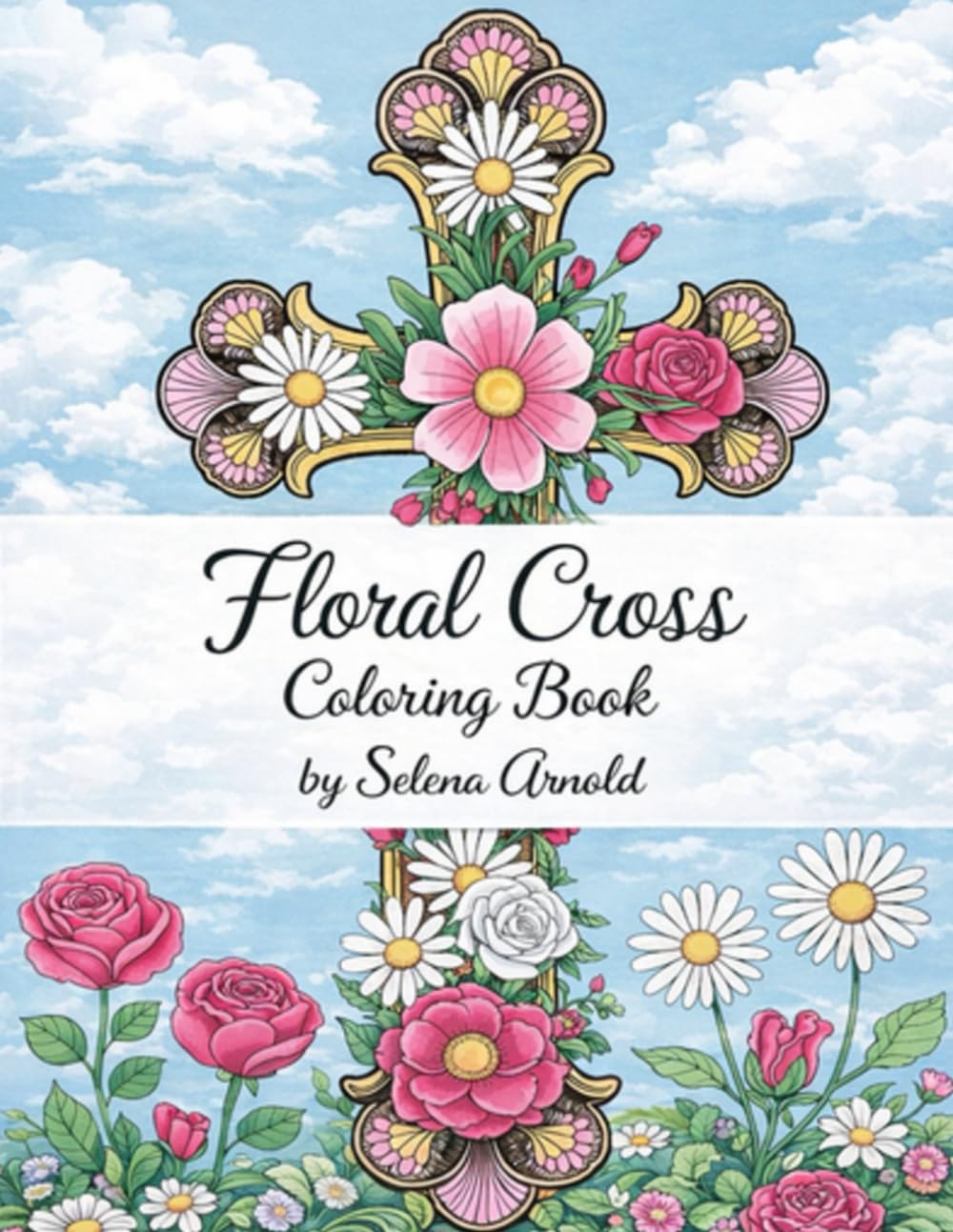 Flora Cross Coloring Book For Kids & Adults