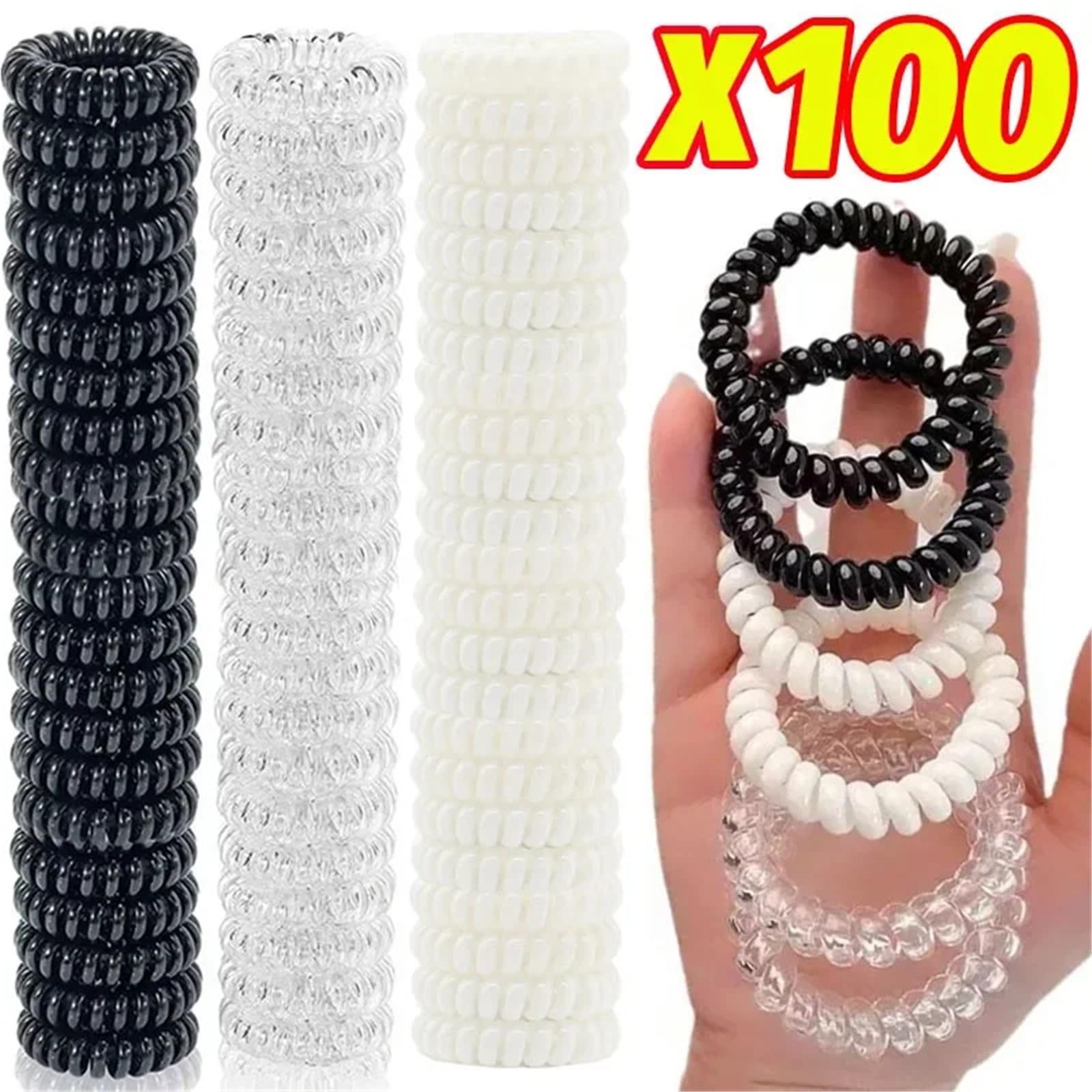 Elastici Capelli Ricci Fascia elastica for capelli in filo telefonico trasparente