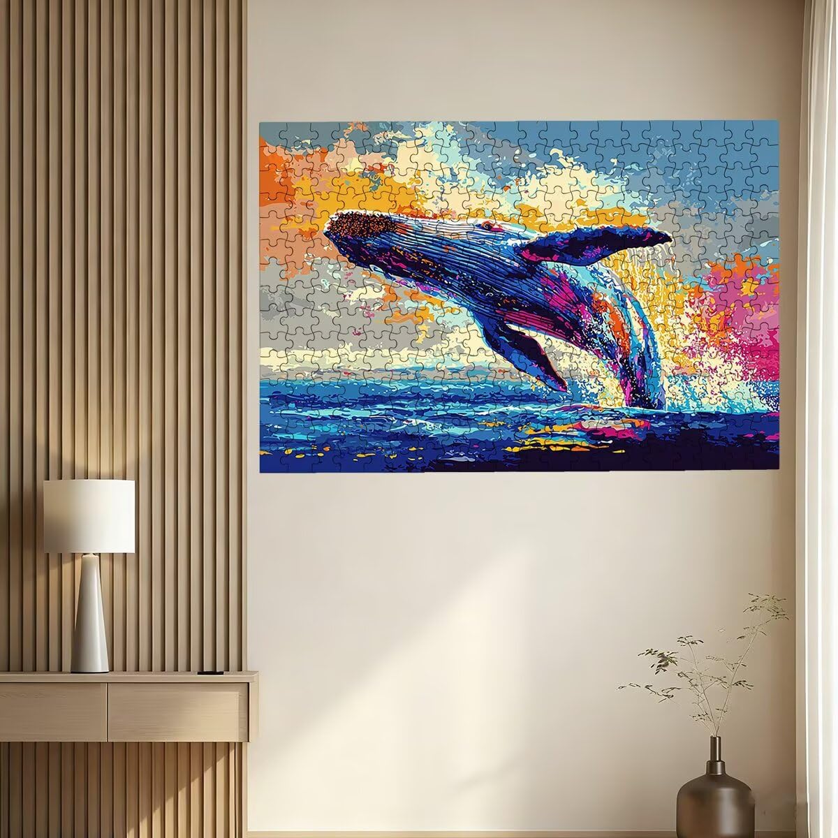 Puzzle 5000 sztuk wieloryb, drewniane puzzle ocean, klasyczne wyzwanie puzzle dla całej rodziny, zabawki puzzle litery na plecach, oryginalne prezenty dla mężczyzn wystrój -2057
