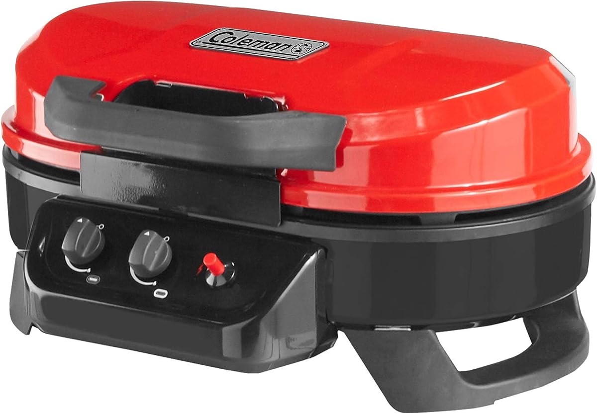 RoadTrip 225 Portable Tabletop Grill, 2-Burner Gas Grill with Matchless Ignition & Adjustable Temperature Control, 11,000 BTUs of Power for Grilling, Tailgating, Camping, BBQ, & More