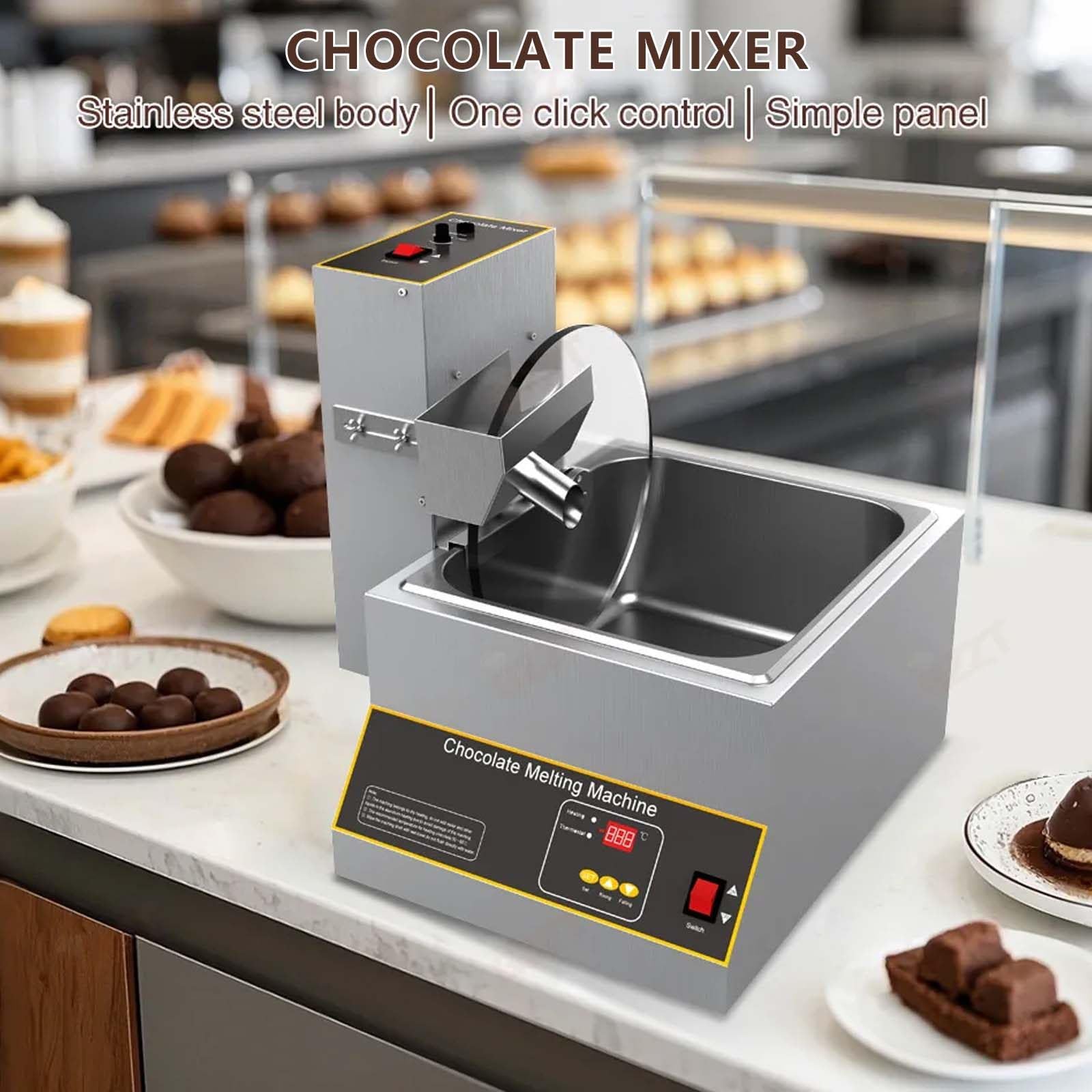 Generisch Schokoladenrad-Abfüllmaschine, gewerblicher elektrischer Schokoladen-Bonbon-Topf, für Bäckereien und Konditoreien