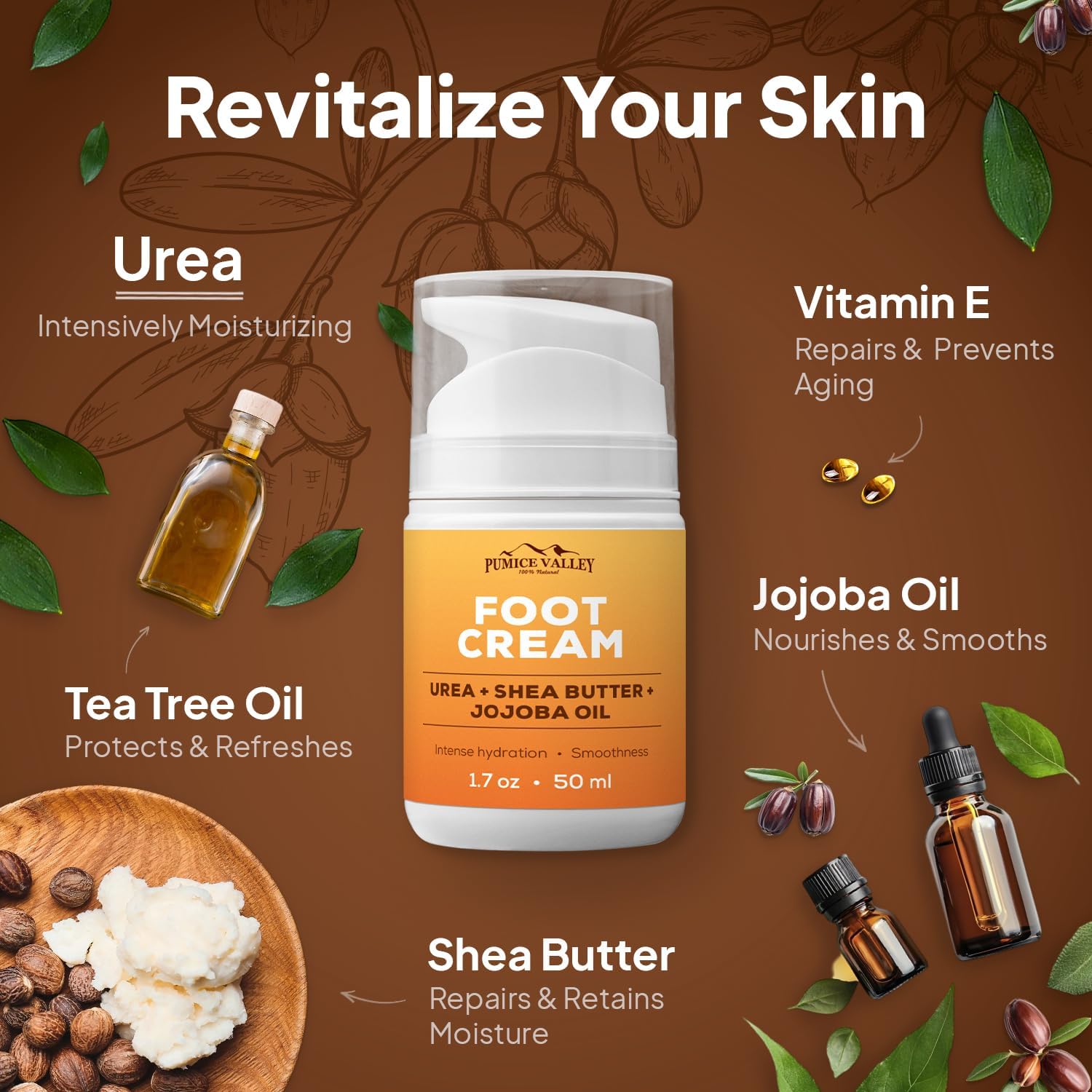 Natural Black Lava Stone & Intensive Urea Foot Cream Set gallery 3