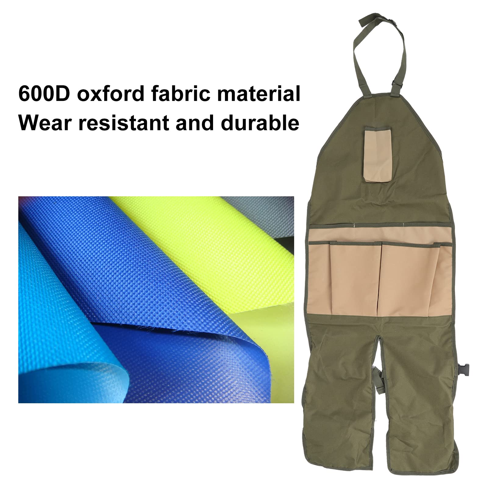 Tablier de Jardinage Protection des Jambes Large Application Tablier de Charpentier en Tissu Oxford 600D pour Jardin