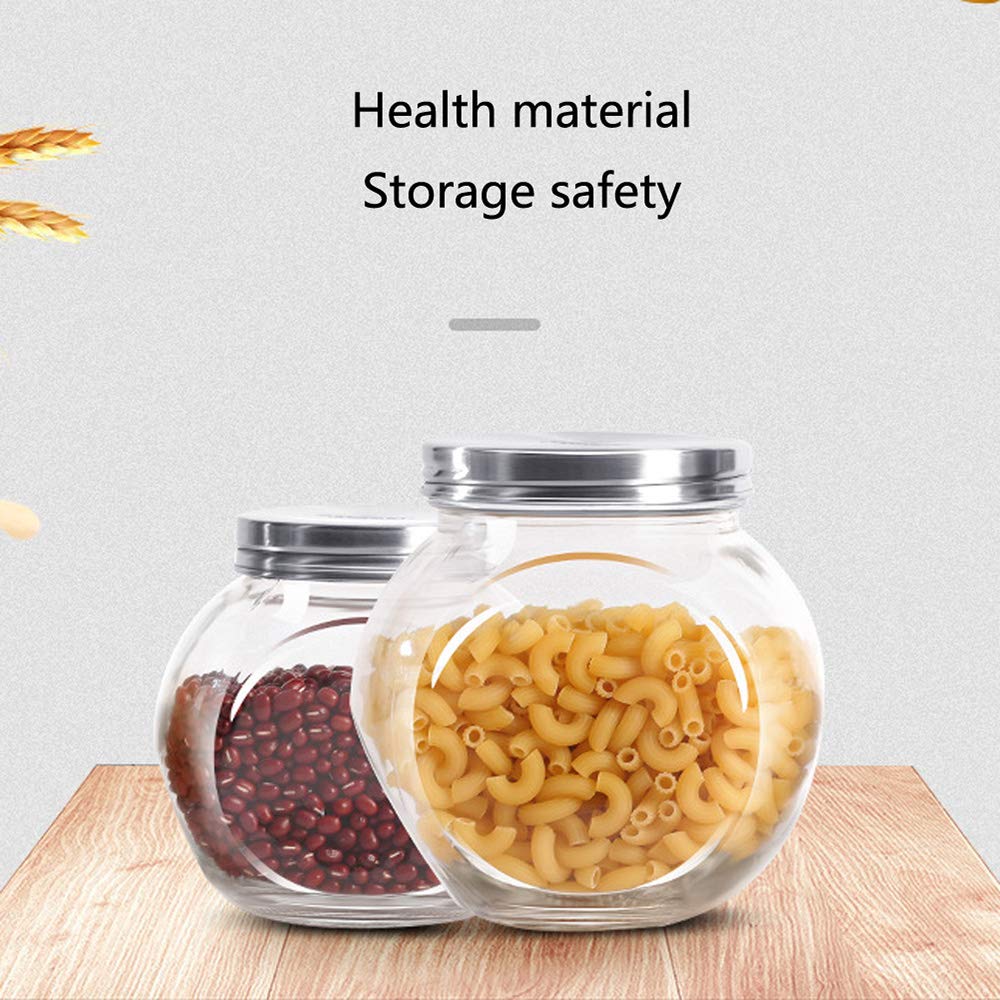 Contenitore Contenitori Alimentari, Contenitori per la Conservazione degli Alimenti, Contenitori per la Conservazione con Airtight Coperchi, per tè, caffè, Riso Durevole, D